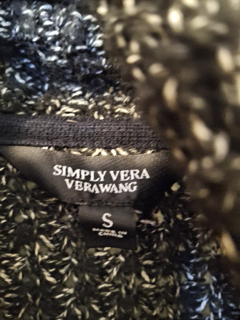 Simply Vera Vera Wang Open Waterfall Cardigan With Beaded Detail - Picture 4 of 8